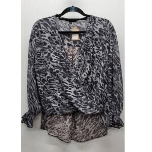 All Saints Penny Ambient Top In Pale Grey Small